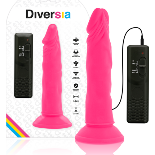 Vibrerend Dildo Diversia 23 cm met Flexibiliteit