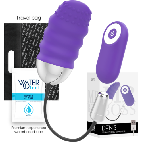 Vibrerend ei met afstandsbediening MR. BOSS DENIS met 10 vibratiemodi