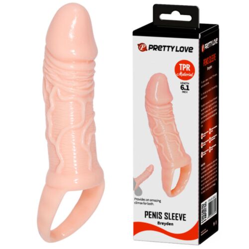 Penis sleeve Pretty Love Breyden met extra lengte en dikte