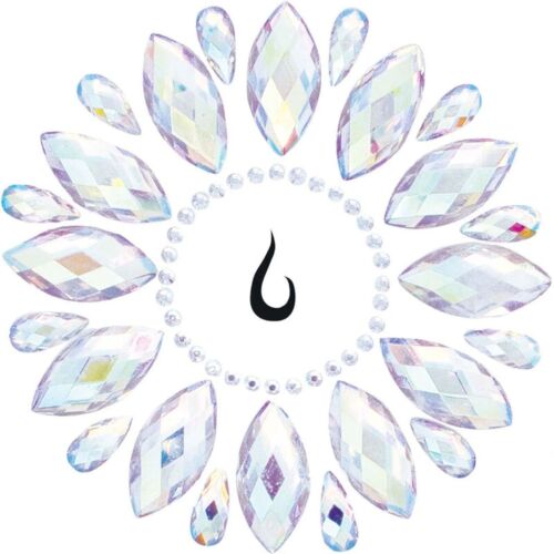 Joyería corporal Leg Avenue Fluer met strass-steentjes