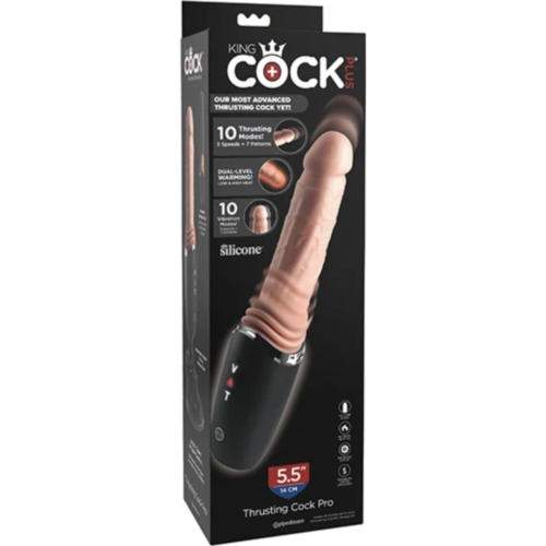 Dildo KING COCK PLUS met stuwbeweging 12,7 cm
