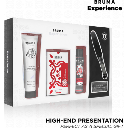 Kits van massage BRUMA XPERIENCE met aardbei en gel