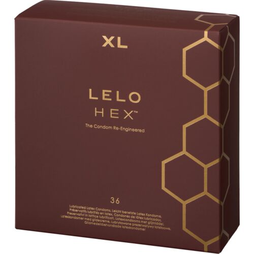 LELO HEX Respect XL Condooms - 36 Pack