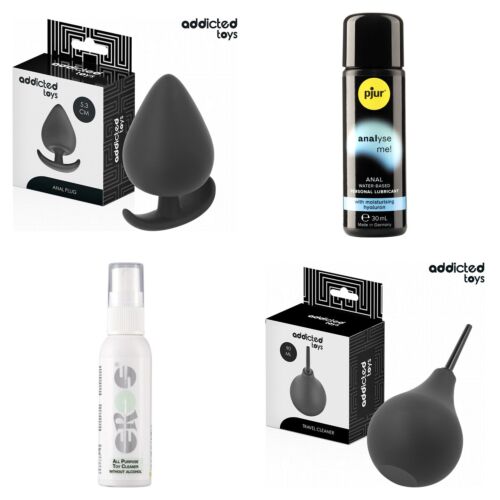 Anale starterset met kleine buttplug van siliconen