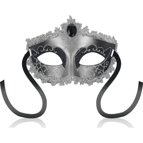 Venetiaanse Masker OHMAMA MASKS Zwart Diamant