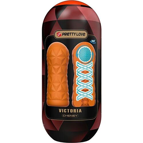 Masturbator Pretty Love Victoria Cheney met draaiende spiraal