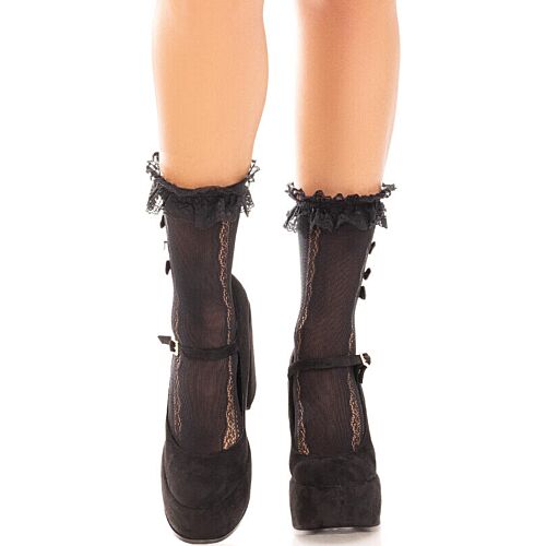 Medias Leg Avenue met volantes van kant