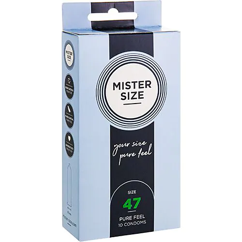 Condoom Mister Size 47 - 10 pack met comfortabele pasvorm