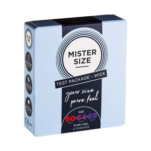 Condoom Mister Size 60, 64 en 69 - 3-pack