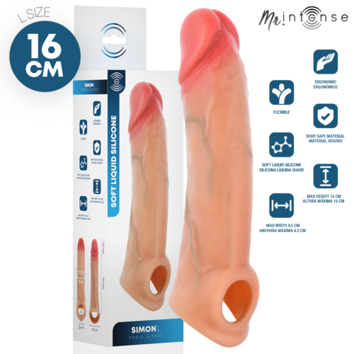 MR INTENSE Simon L Siliconen Penis Cover 16 cm