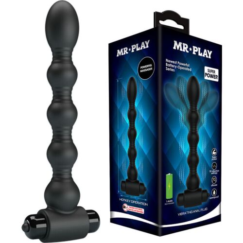 Anale Plug MR PLAY - Kralenvorm massager met vibratie