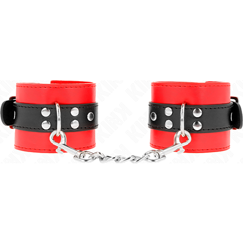Handboeien KINK Rojo con riem negra ajustable