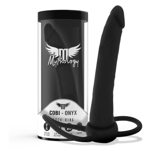 Dubbele Penetratie Mythology Cobi Onyx Dildo met Armen