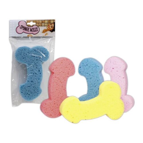 Esponja Ba?o Pene 3 Colores Surtidos