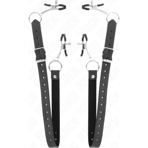 Pinzas Clítoris KINK 4 Verstelbare Haken 34-48 cm