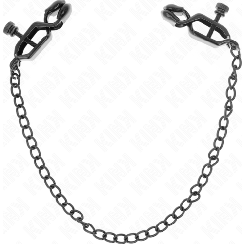 Pinzas Pezones KINK Zwarte Platte met Ketting
