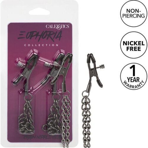 Pinzas Pezones CALEXOTICS EUPHORIA met Ketting