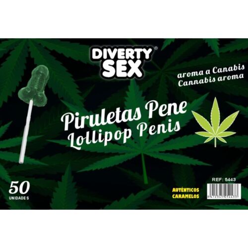 Piruletas Penis Diablo Goloso met Marihuanengeur