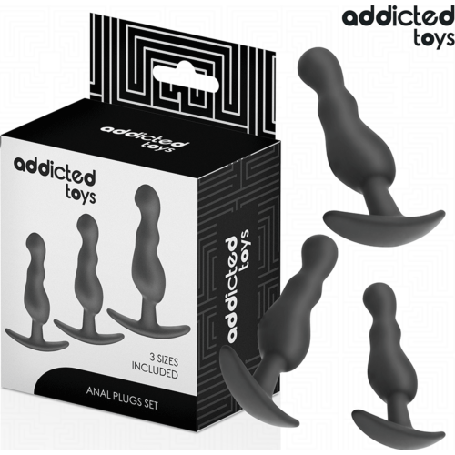 Set van 3 Anal Plugs ADDICTED TOYS voor Geleidelijk Gebruik
