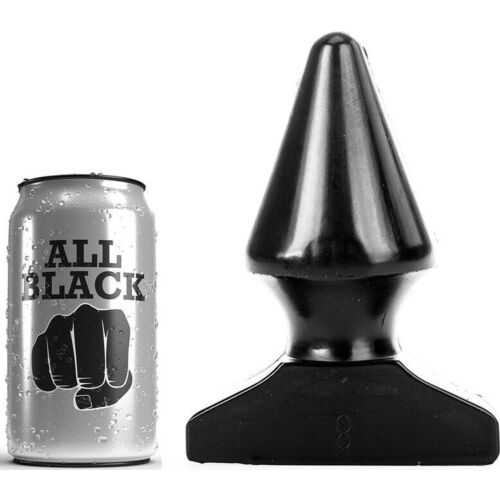 Buttplug All Black 17 CM - Kegelvormig en Hypoallergeen