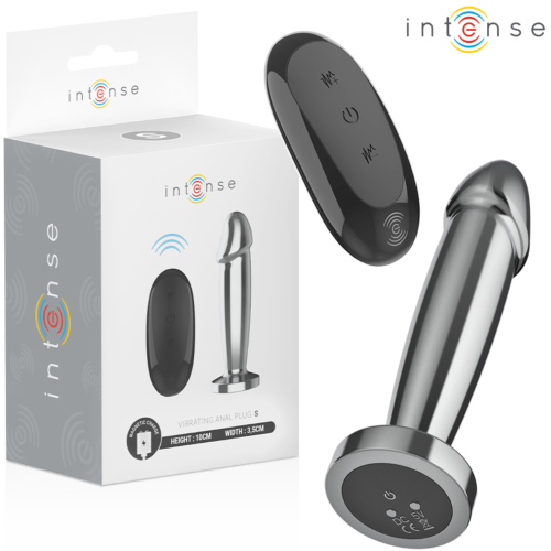 Plug Anale INTENSE S met Controle op Afstand en 10 Vibraties