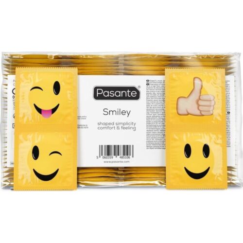 Pasante Smiley Preservatieven 144 stuks met 4 ontwerpen