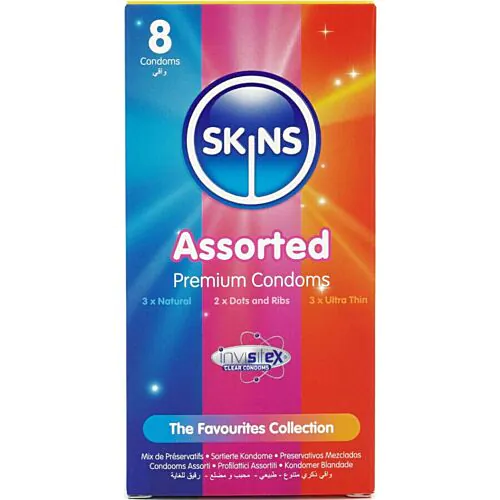 SKINS Surtido Condooms Premium Pack 8 met aroma