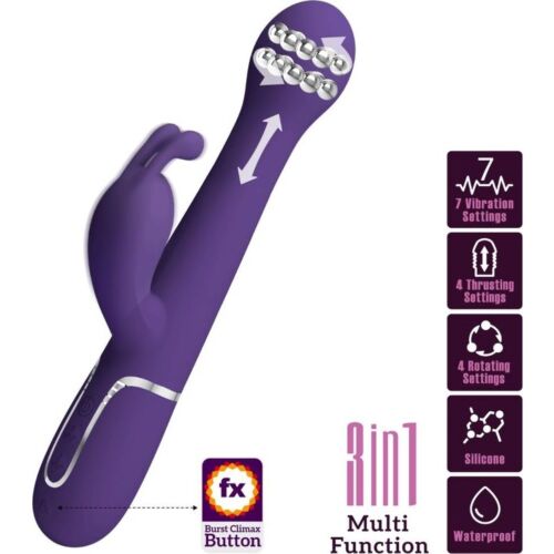 Vibrador Rabbit Pretty Love Dejon met dubbele motor