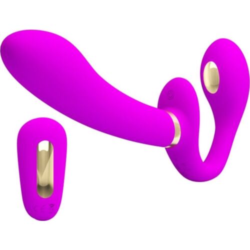Dubbele Strap-On Vibrator Pretty Love Thunderbird met afstandsbediening