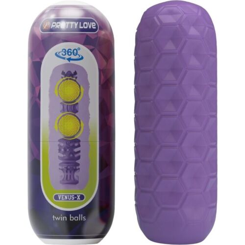 Masturbator Pretty Love Twin Balls met interne testikels