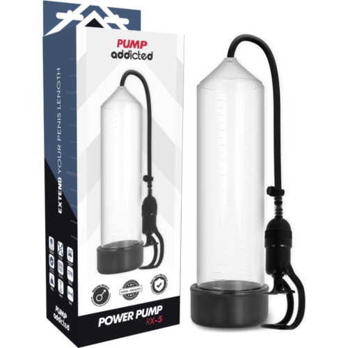 Bomba Alargadora PENE PUMP ADDICTED RX5 Translucent