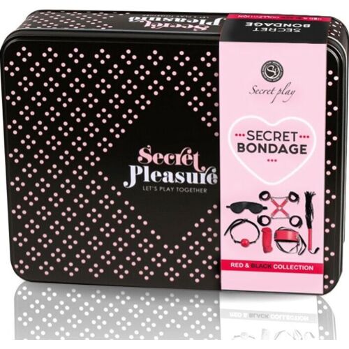Sets Bondage SECRETPLAY BDSM SET 6-delig met leren accessoires