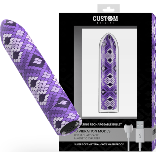 Vibratorkogel Custom Bullets Snake met 10 intensiteiten