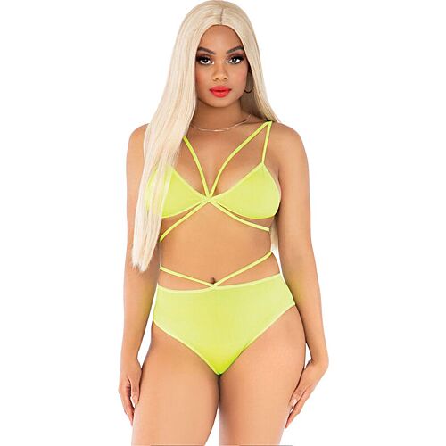 Lingerieset Leg Avenue - Top en Bragas met Touwtjes