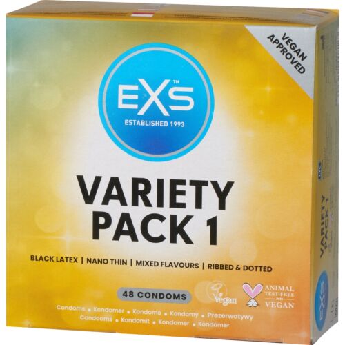 Condoms Exs Variety Pack 1 met diverse texturen en smaken