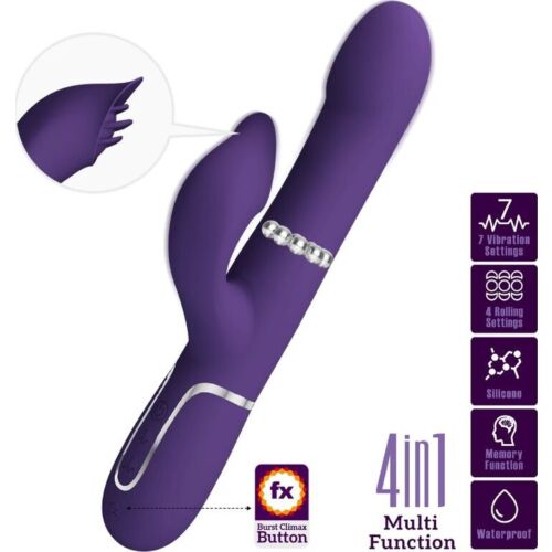 Vibrador Rabbit Pretty Love Zalin met dubbele stimulatie