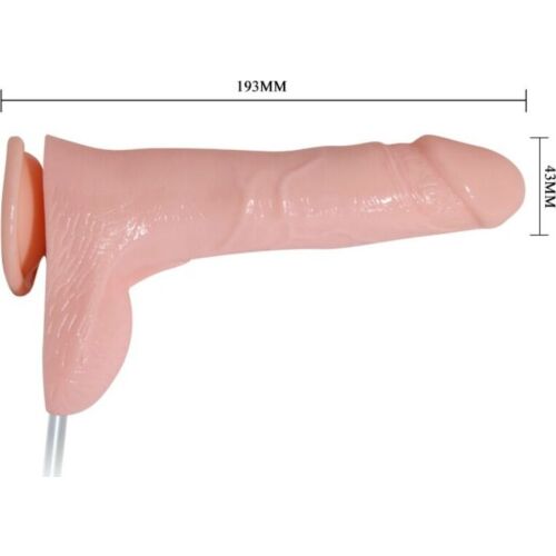 Vibrerende penis BAILE WATERSPRAY met ejaculatiefunctie