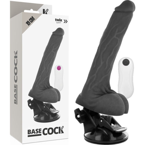 Realistisch Vibrator BASECOCK 19 cm met afstandsbediening
