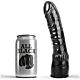Dildo ALL BLACK 20 cm ergonomisch gebogen