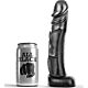 Dildo ALL BLACK 22 cm realistisch en flexibel