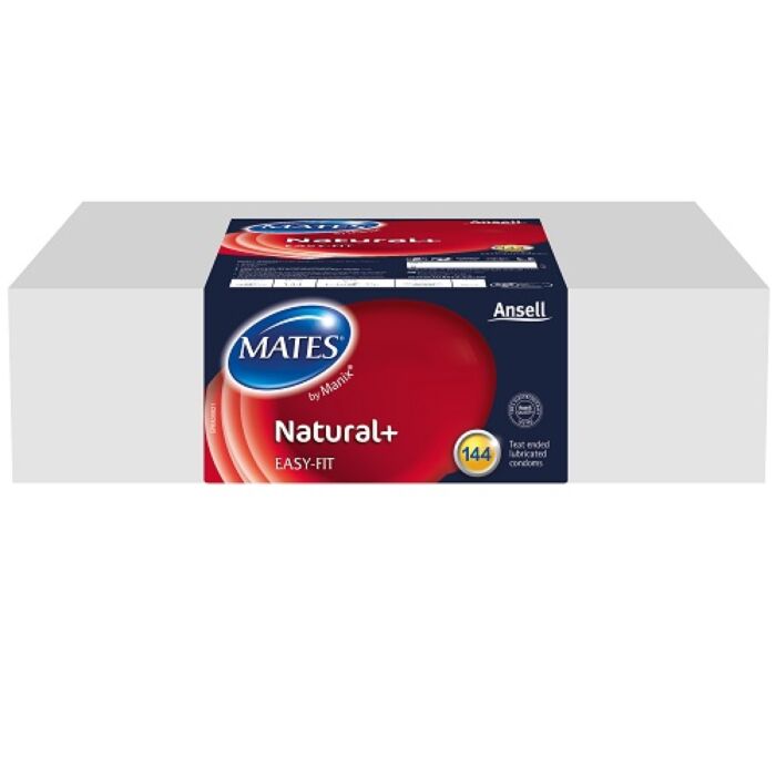 Condoom Mates Natural+ 144 Pack met reservoir Condoom Mates Natural+ 144 Pack met reservoir