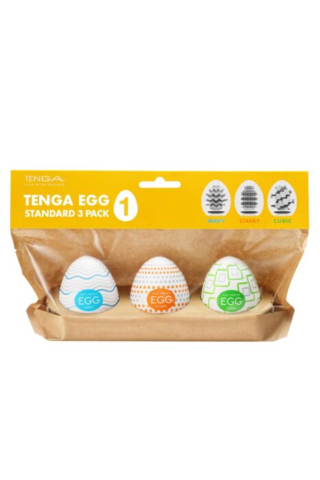 Masturbator Tenga EGG STANDARD 3 PACK I met texturen Masturbator Tenga EGG STANDARD 3 PACK I met texturen