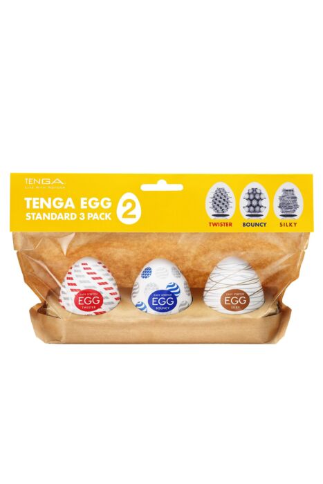 Masturbator Tenga EGG Standard 3 Pack II met texturen Masturbator Tenga EGG Standard 3 Pack II met texturen