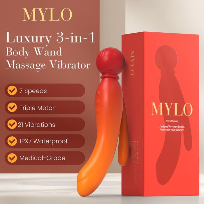 Wand Vibrator MYLO 3-in-1 Body Wand Massager Wand Vibrator MYLO 3-in-1 Body Wand Massager