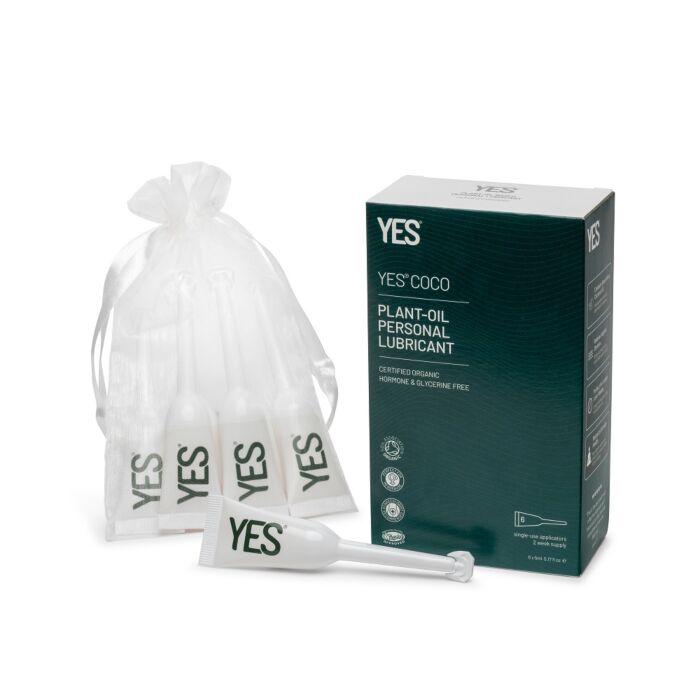 Glijmiddel YES Coco Oil-Based 6x5ml Verpakking Glijmiddel YES Coco Oil-Based 6x5ml Verpakking