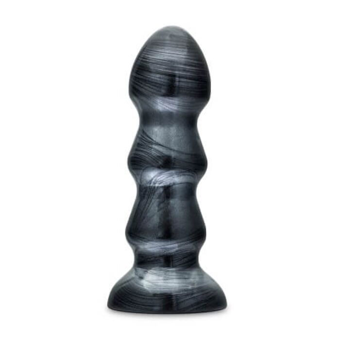 Buttplug Blush Novelties Jet Black Jack Large Ribbed Buttplug Blush Novelties Jet Black Jack Large Ribbed