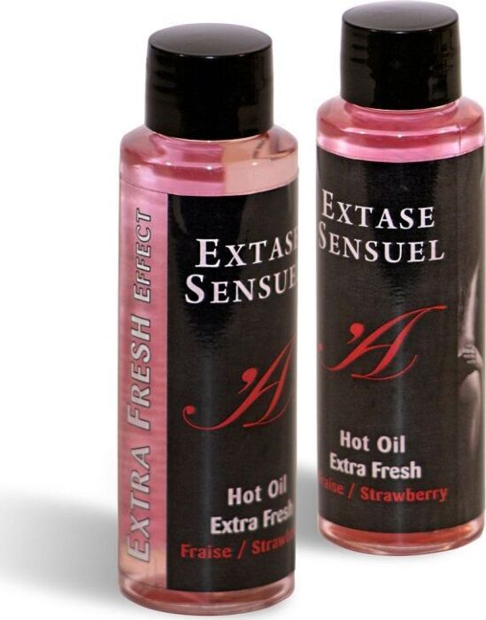 Massageolie Extase Sensual Extra Fris Aardbei 100ml Massageolie Extase Sensual Extra Fris Aardbei 100ml