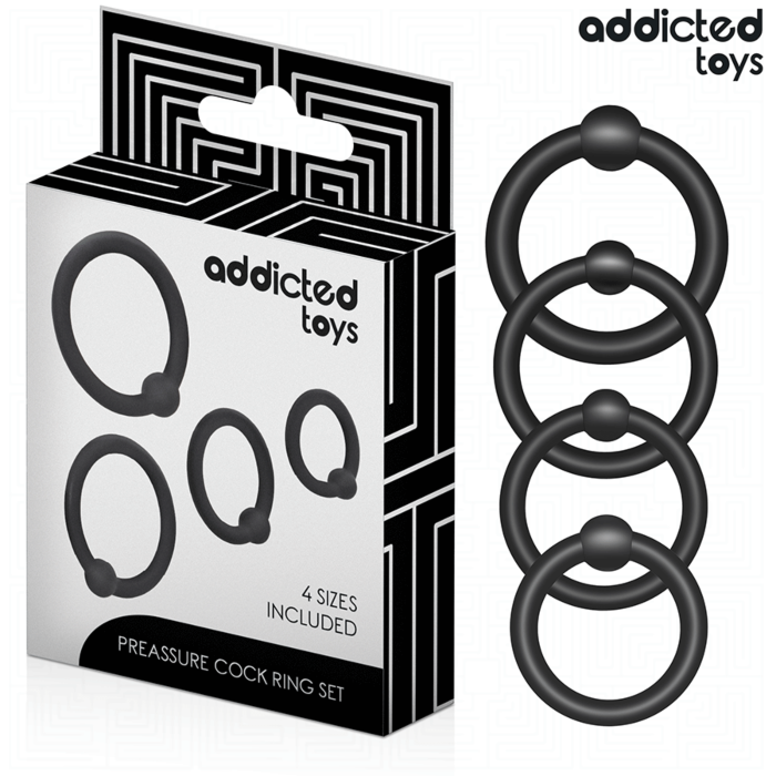 Anillos ADDICTED TOYS Set van Druk Silicone Anillos ADDICTED TOYS Set van Druk Silicone