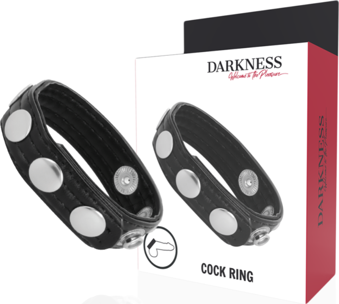 Anillo Pene DARKNESS - Leder Erectie Ring met 5 standen Anillo Pene DARKNESS - Leder Erectie Ring met 5 standen