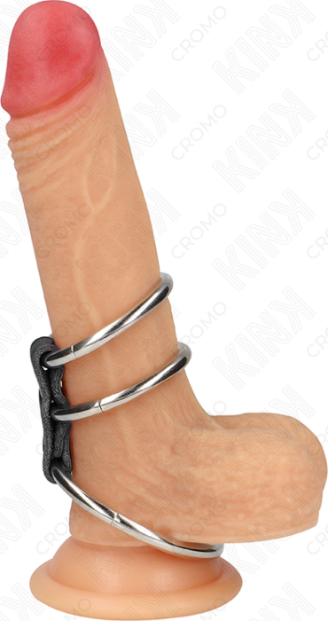 Anillo Pene KINK Triple Metal 3.7cm | BDSM Sensatie